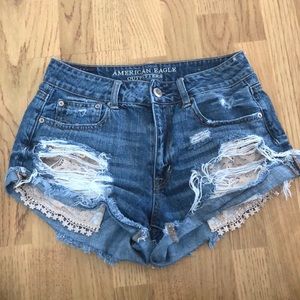 Denim shorts